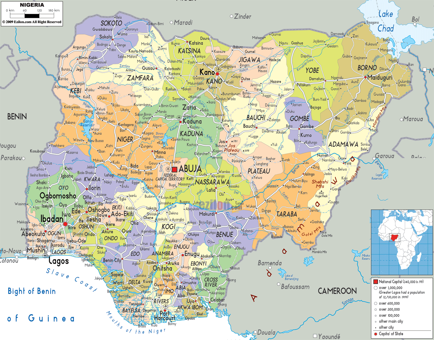 Nigeria The Trent Map
