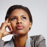 worried thinking woman African American Business Woman The Trent