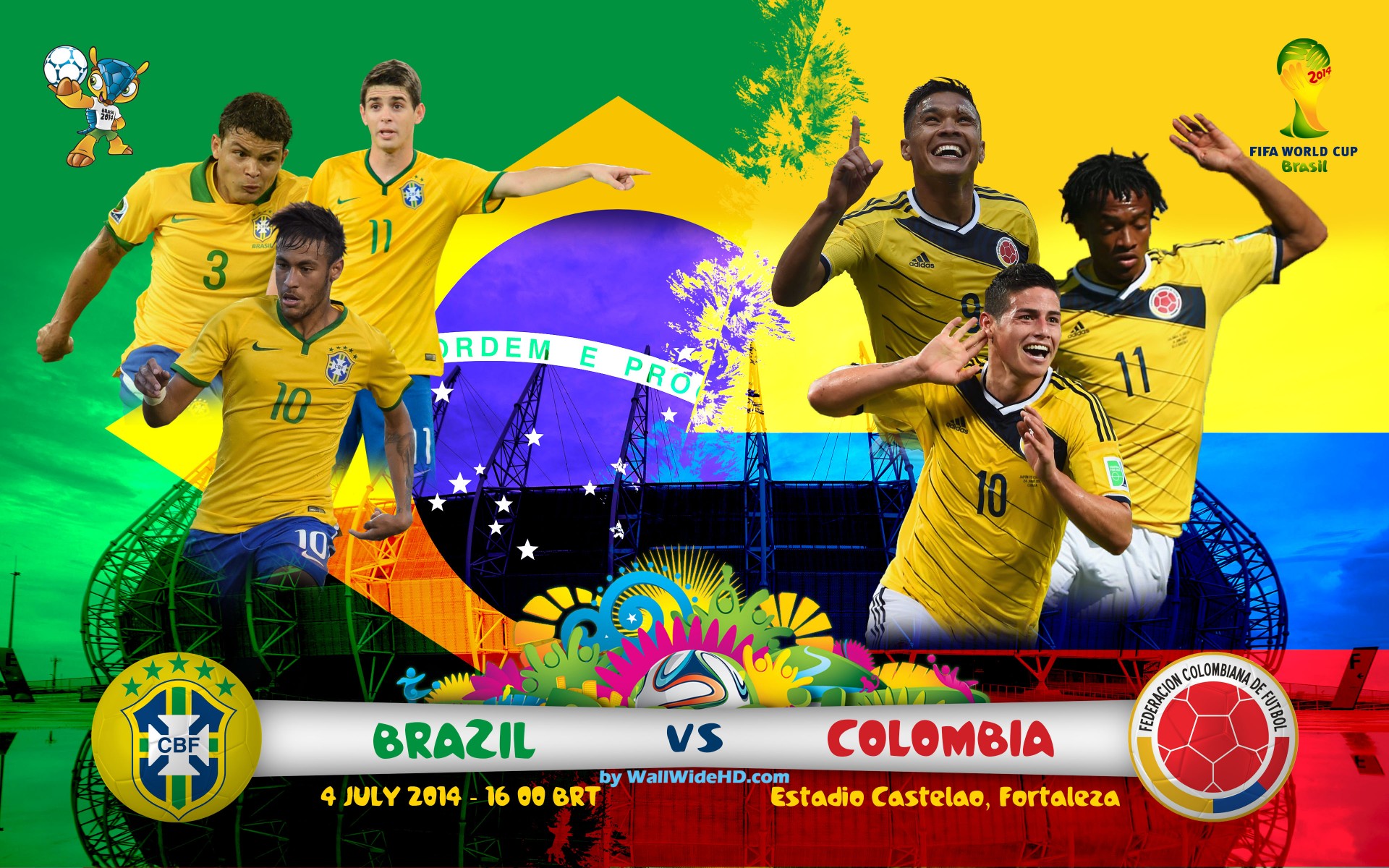 brazil vs colombia 2014 world cup quarter finals football wallpaper 1920x1200 the trent brazil vs colombia 2014 world cup