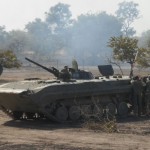 Troops in action  during one of the attack in Sambisa  forest