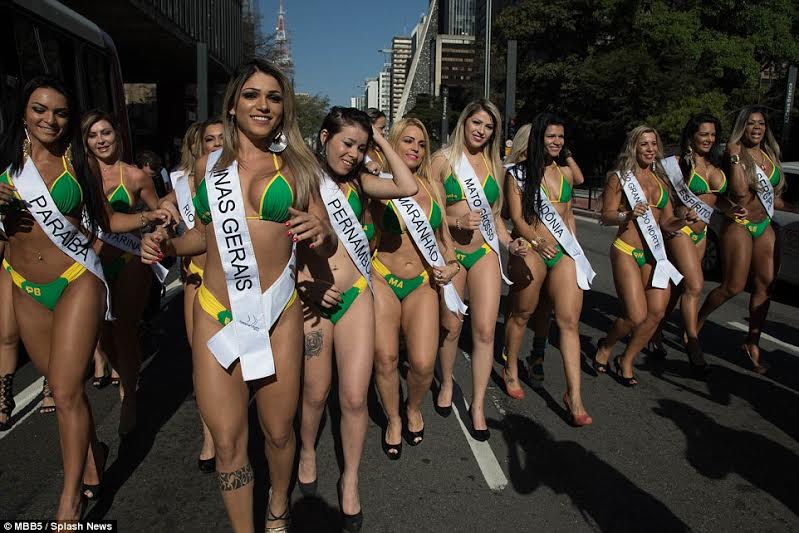 27 Sexy Contestants Of Miss Bum Bum Cause Gridlock On Brazil Streets Photos Nudity The Trent