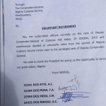 Customs Resignation Letter