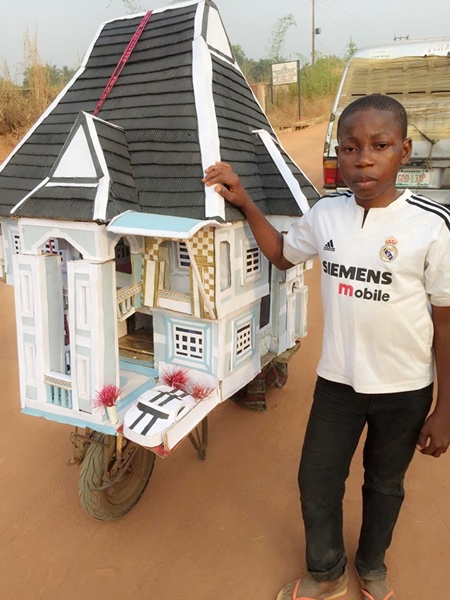 Chinecherem, a JSS3 student of Archdeacon secondary school, Ozubulu, Anambra State constructed this mini-duplex | Facebook