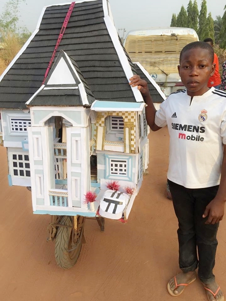 Chinecherem, a JSS3 student of Archdeacon secondary school, Ozubulu, Anambra State constructed this mini-duplex | Facebook