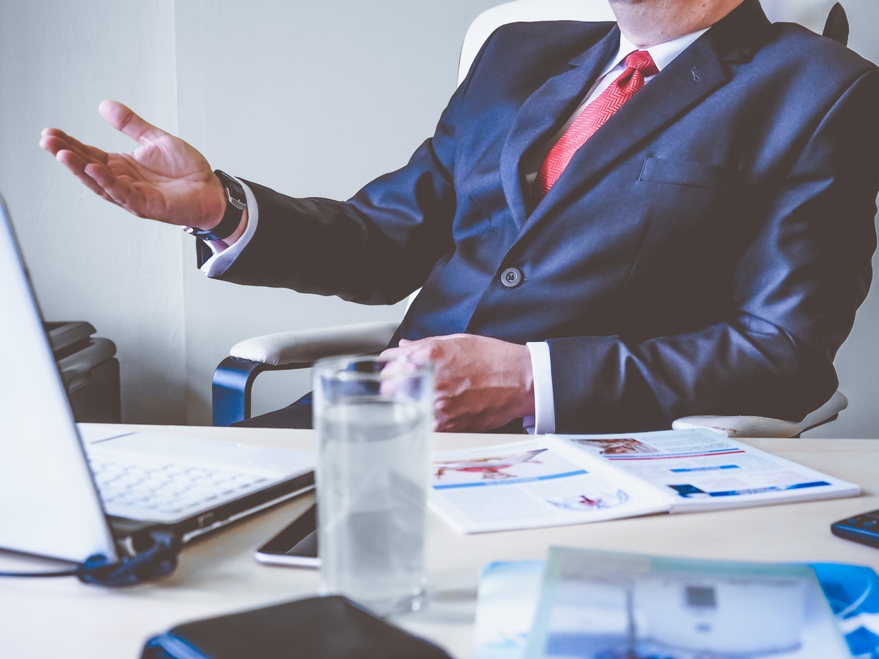 office man suit laptop desk, vitality, 