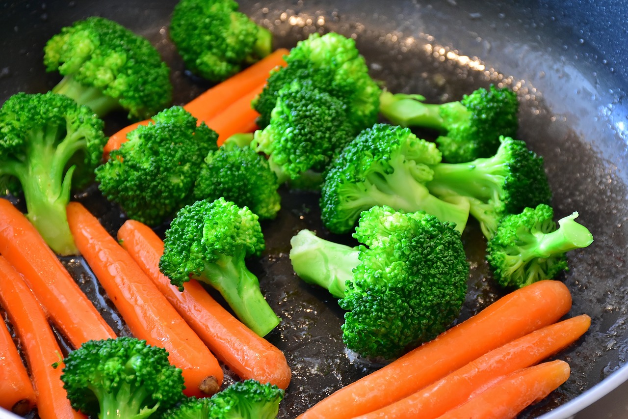 fried carrots, mixed vegetables