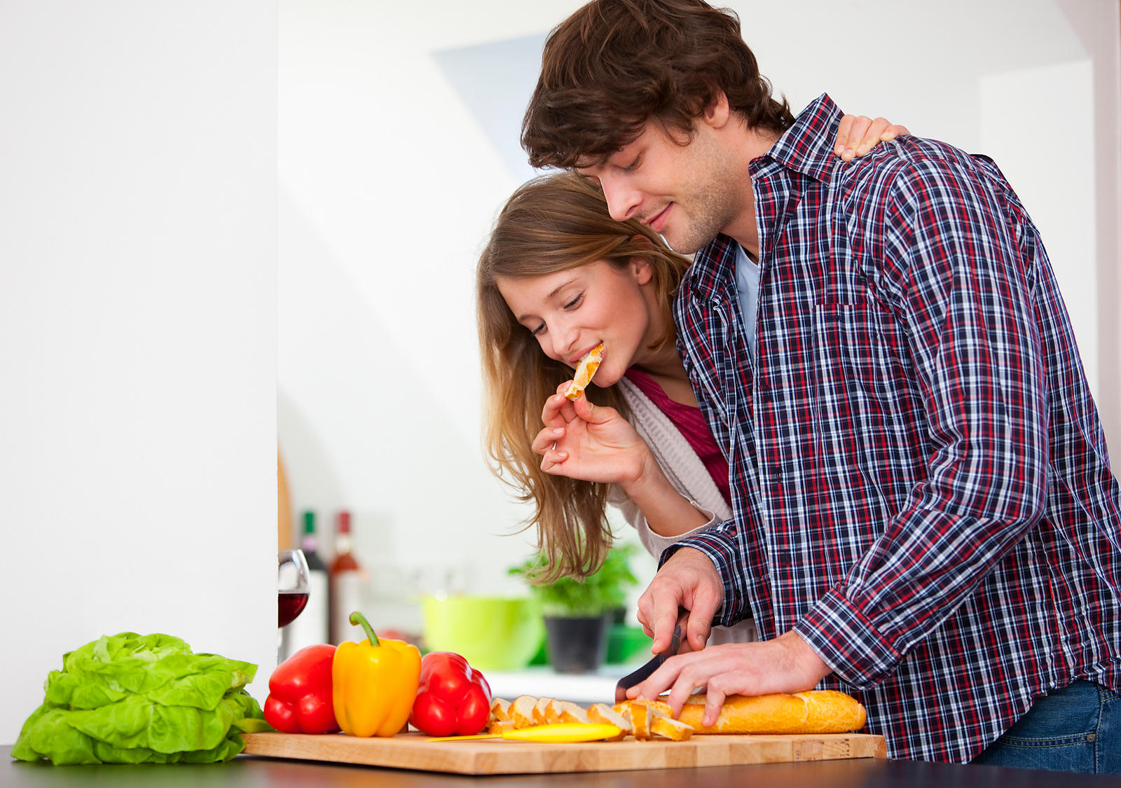 Lovers in the kitchen