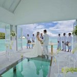 destination wedding venues maldives couple The Trent