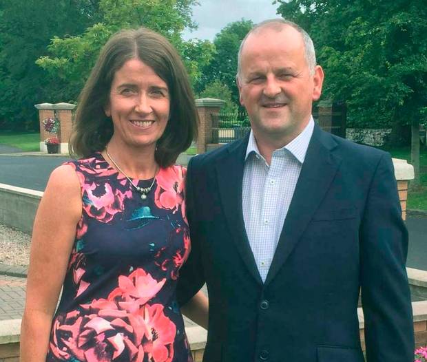 The 53-year-old Sean Cox with his wife Martina in an undated photo