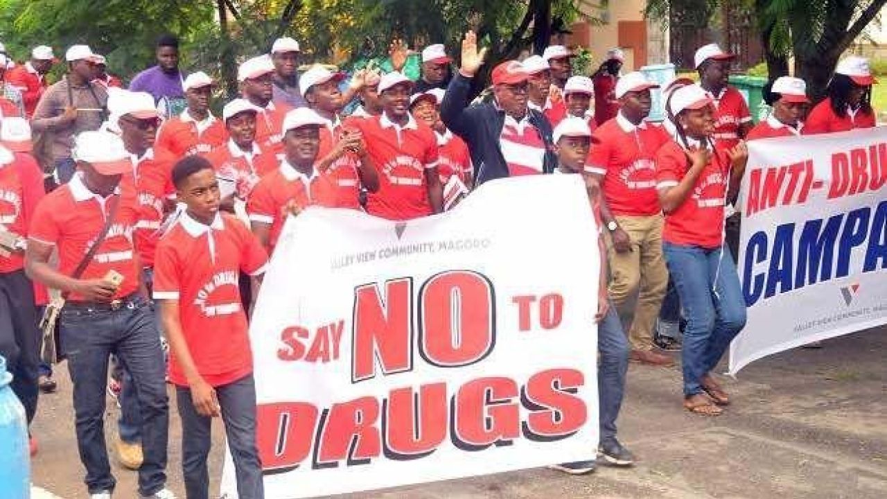 File Photo of NDLEA officers with seized drugs