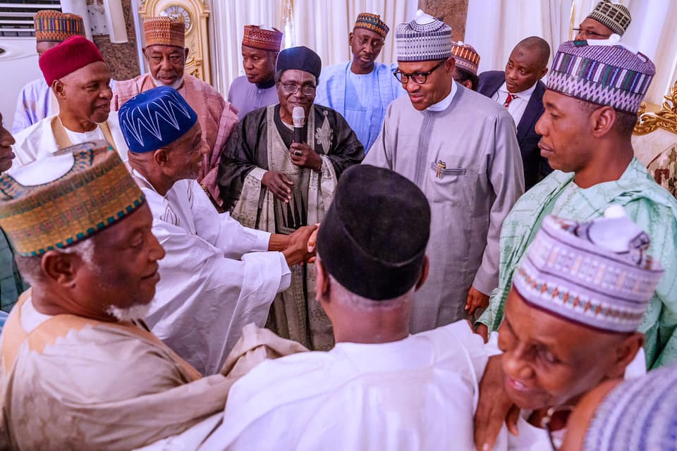 President Buhari on Feb 12, 2020 paid a sympathy visit to Borno State over the Auno Boko Haram attack in which 30 travellers were killed on Sunday. | State House Photo