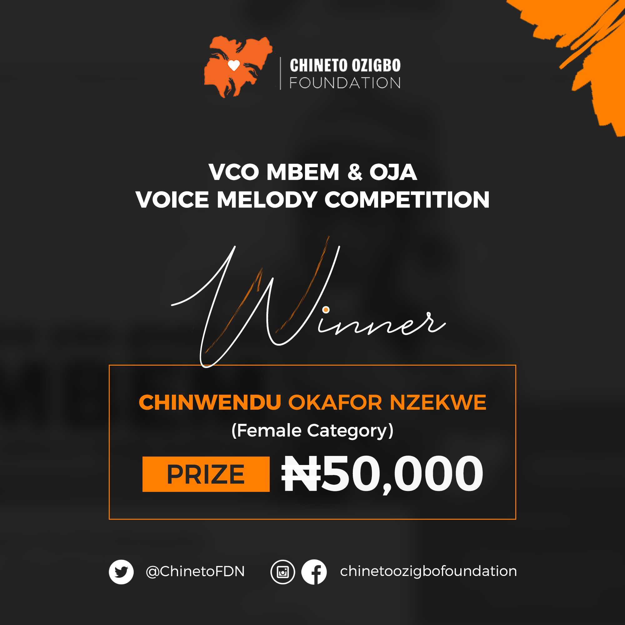 Valentine Ozigbo Mbem Contest