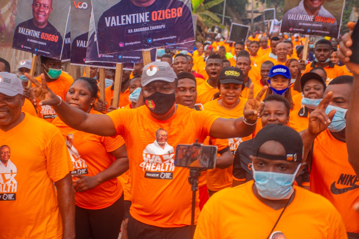 #Walk4Health: Valentine Ozigbo, a Nigerian business mogul and philanthropist, leads thousands in walking for health for Nnewi, Sat, Feb 6, 2021