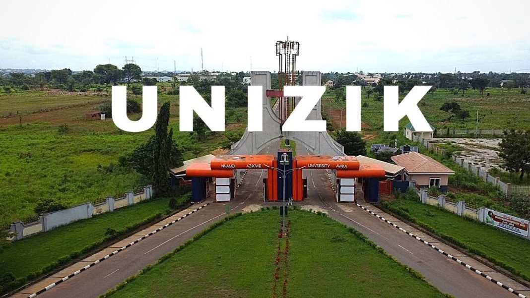 Aerial view of the Nnamdi Azikwe University, Awka Gate | forgery