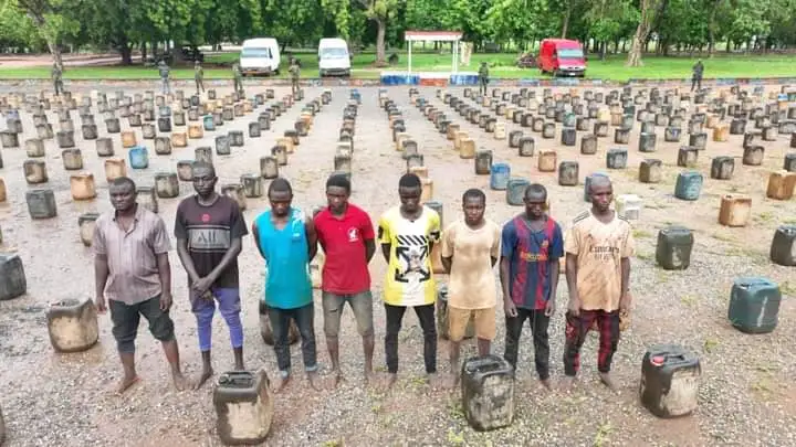 Troops dismantle Nigerian syndicate allegedly supplying fuel to Amazonia rebels in Cameroon. | Photo courtesy Nigerian Military