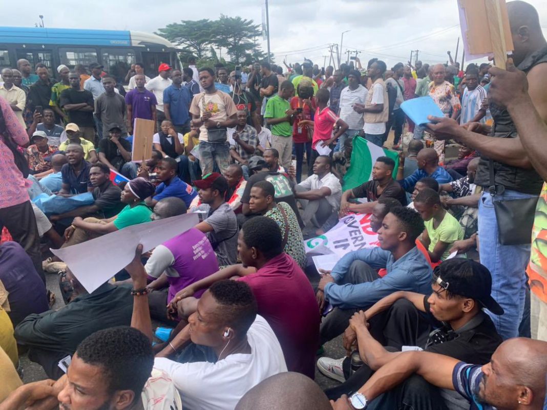 #EndBadGovernance Protesters in Ojota on Thursday, August 1, 2024. | Twitter