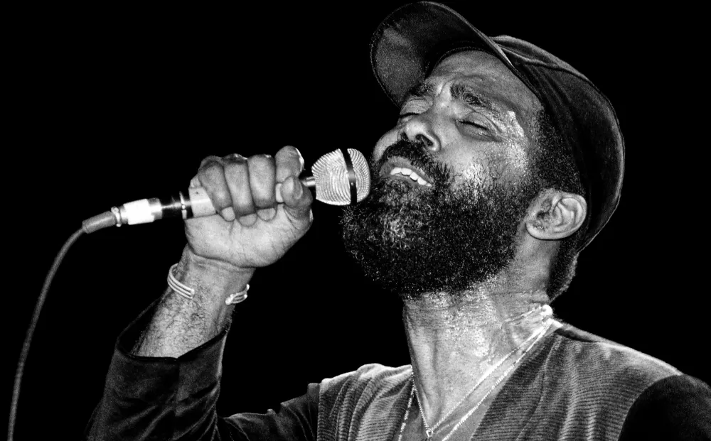 Frankie Beverly performs at the Rosemont Horizon in Rosemont, Ill. in 1986.Raymond Boyd / Getty Images file