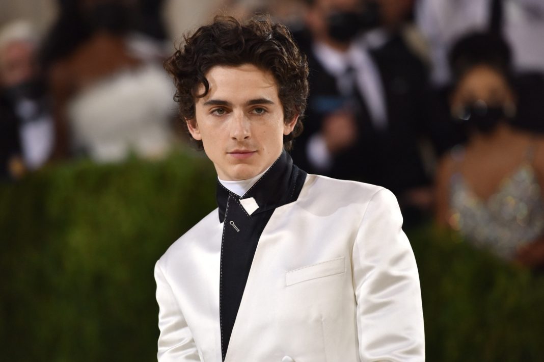 lookalike contest, Timothée Chalamet, here in September 2021, on the red carpet of the Met Gala.