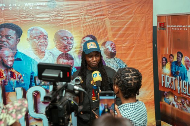 Austine Lordlaz, Director of First Chronicles of the Island, speaks to the press at the private screening on Thursday, October 3, 2024, at Blue Pictures Cinema in Onikan, Lagos. | Pius Stephen/Spi Gallery