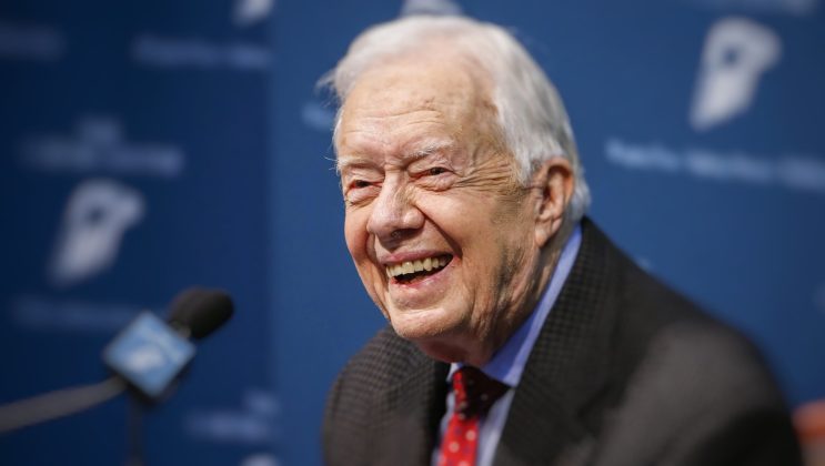 Jimmy Carter votes for Kamala Harris