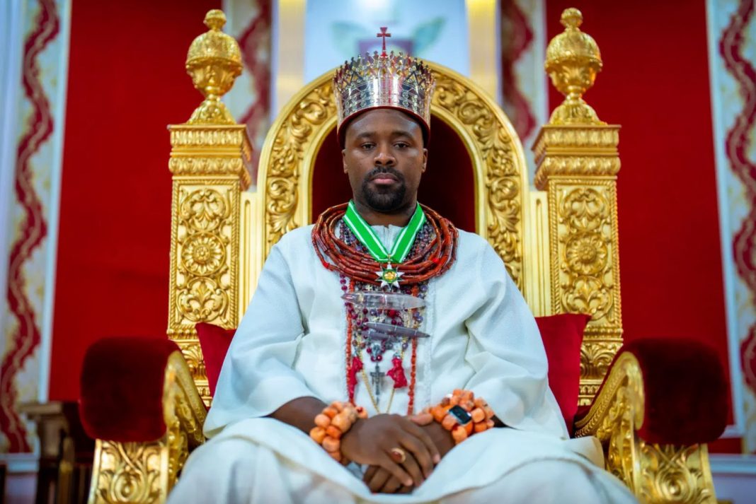 Itsekiri National Youths Council, The Olu of Warri, Ogiame Atuwatse III pictured in an official portrait