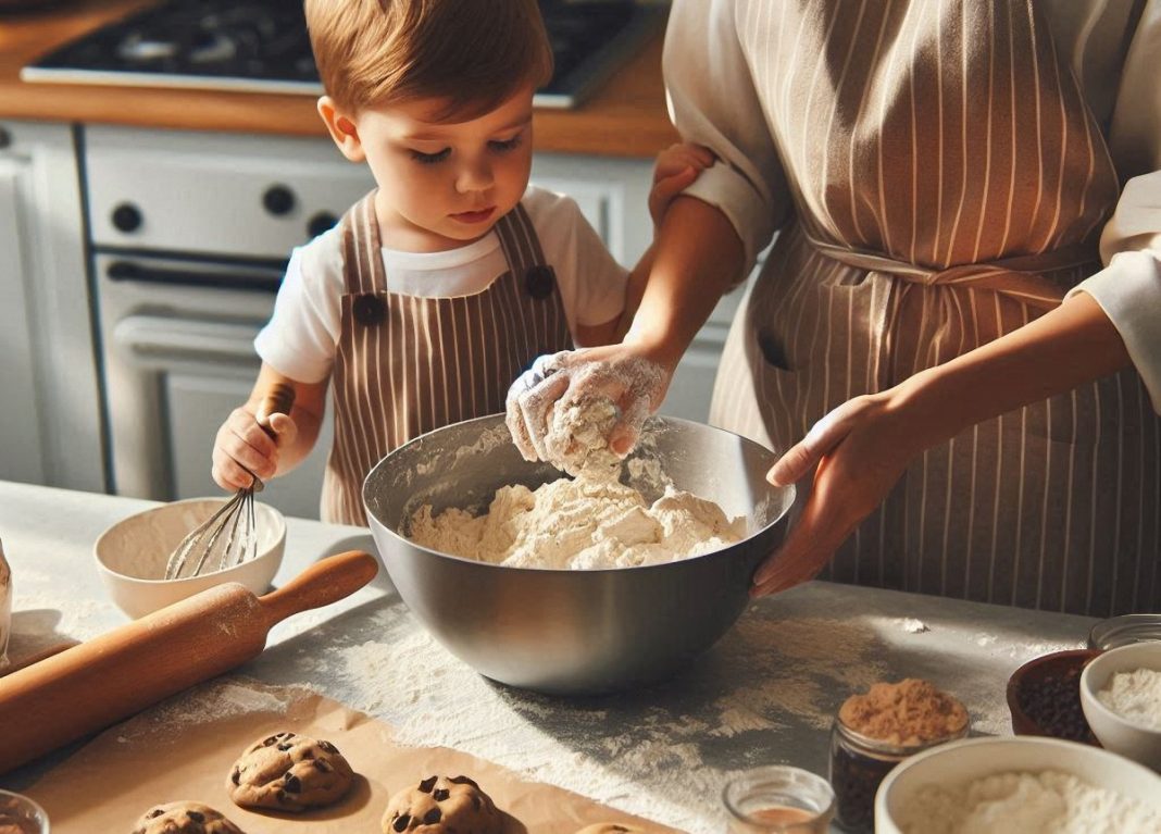 grandma baking child