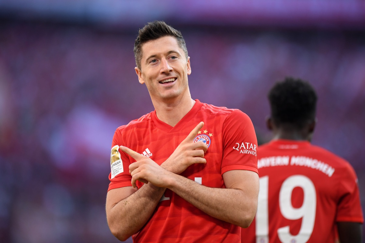 Robert Lewandowski scored what proved to be the game-winning goal for Bayern Munich on Saturday, and set another record in the process. (Getty)