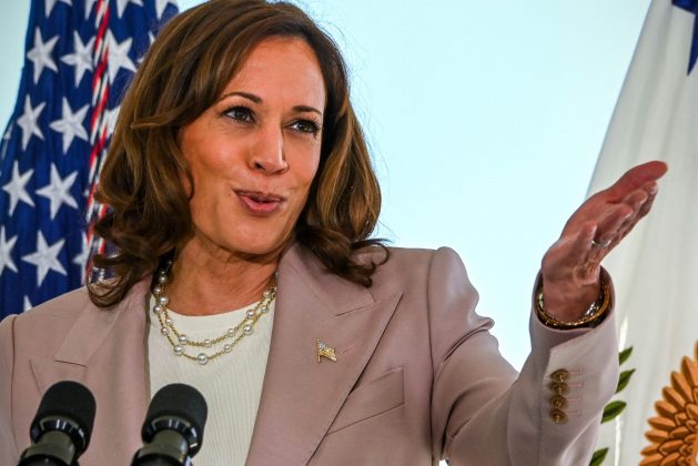 Then Democratic Presidential Nominee, Vice President Kamala Harris