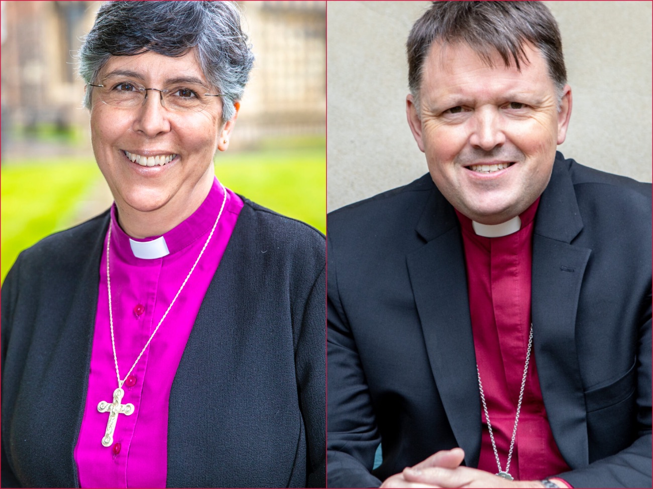 Guli Francis-Dehqani (right), the Bishop of Chelmsford, and Graham Usher, the Bishop of Norwich