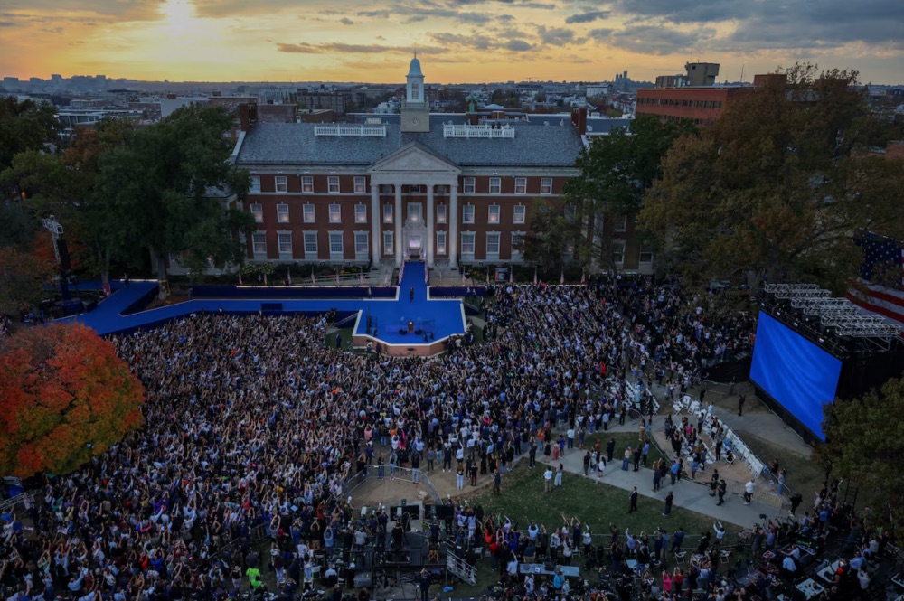 Democratic presidential nominee U.S. Vice President Kamala Harris arrives to deliver a speech conceding 2024 U.S. Presidential Election to President-elect Trump at Howard University in Washington, DC, U.S. November 6, 2024. | Tasos Katopodis/Pool via REUTERS