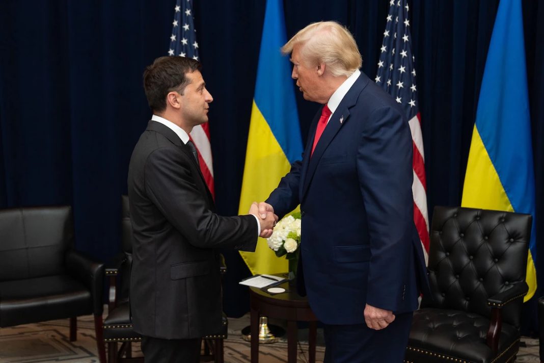 Ukrainian President Volodymyr Zelensky with President Trump this week in New York.