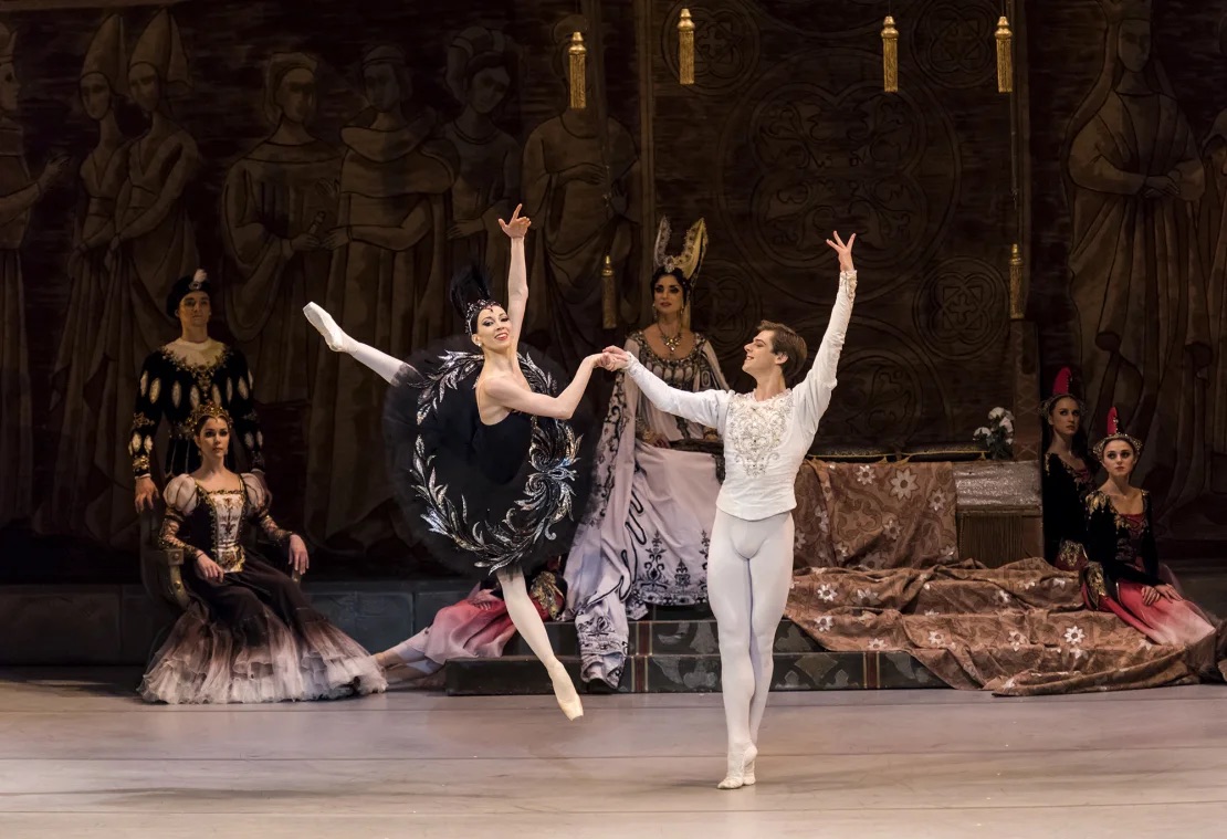 Vladimir Shklyarov (right), pictured during a Mariinsky Ballet performance of "Swan Lake" in 2015. | Jack Vartoogian/Getty Images