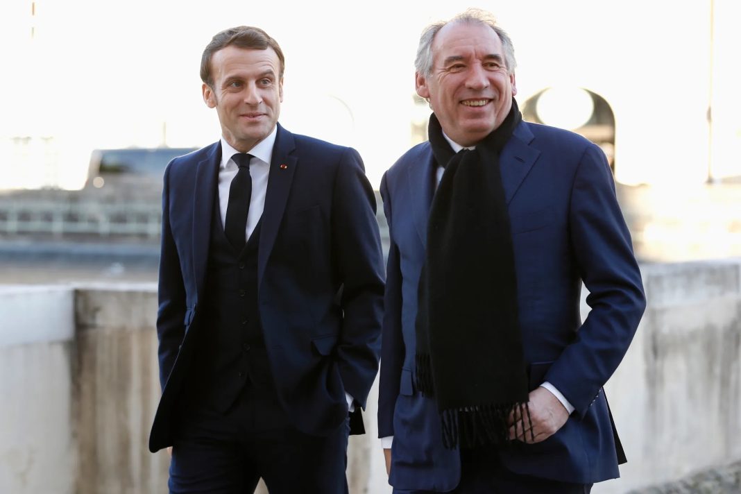 Emmanuel Macron and François Bayrou, January 13, 2020. REGIS DUVIGNAU / POOL/EPA