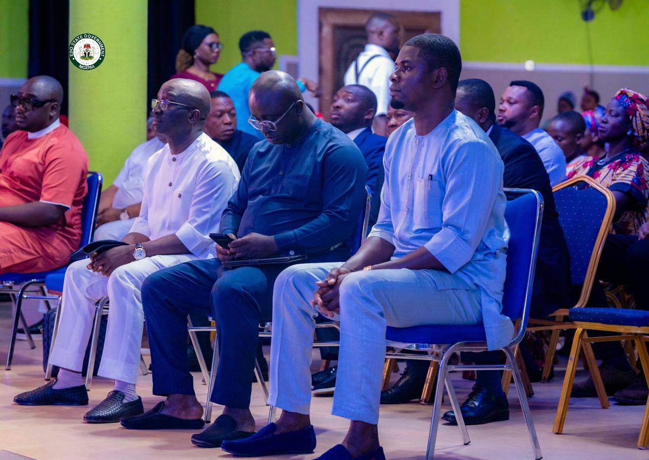 Edo Governor Monday Okpebholo pictured at the Sunday service on December 1, 2024. | Edo Gov't Photo