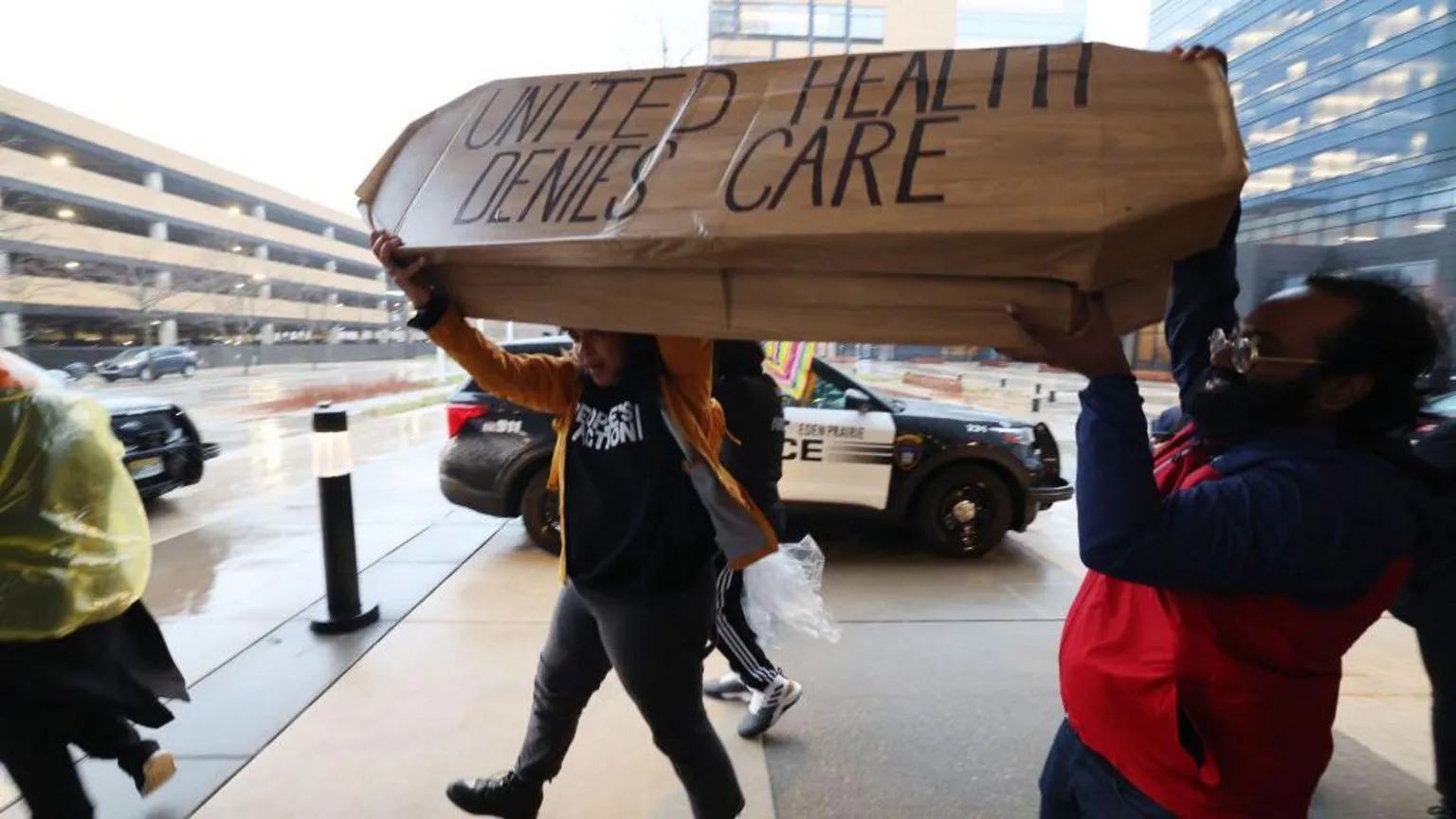 People's Action protested against UnitedHealth Group this summer. | Getty Images