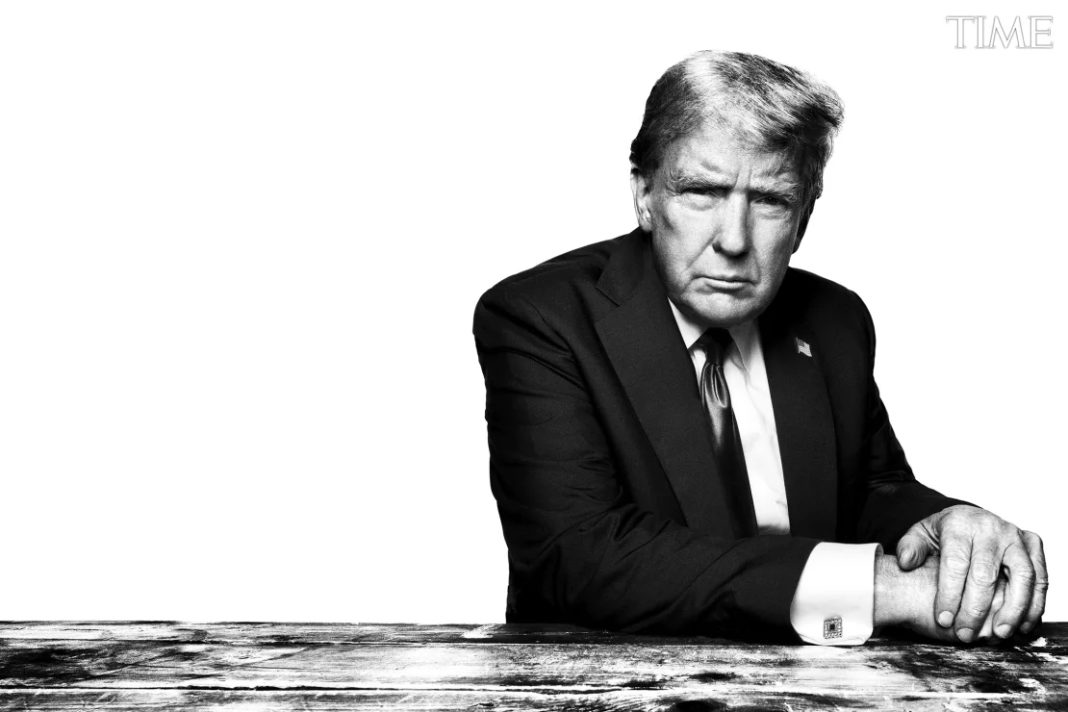 White House, Donald Trump poses for his Time Magazine's Person of the Year cover story. | Platon for TIME